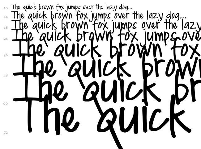 DJB Me and My Shadow font waterfall
